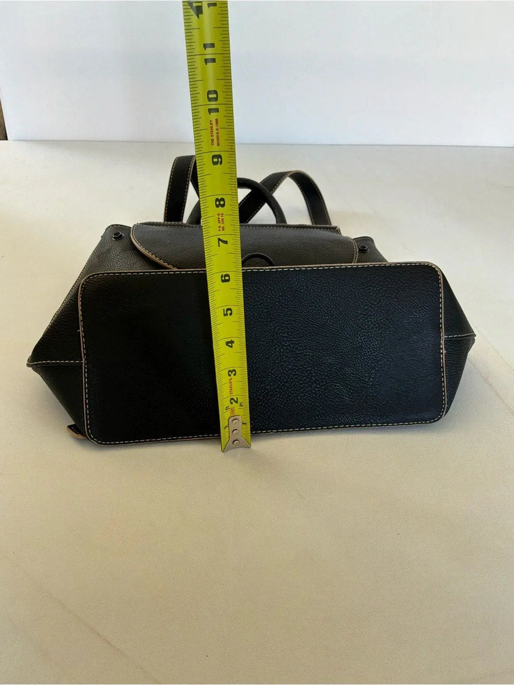 Darcy Marks London Black Faux Leather Satchel Shoulder Bag